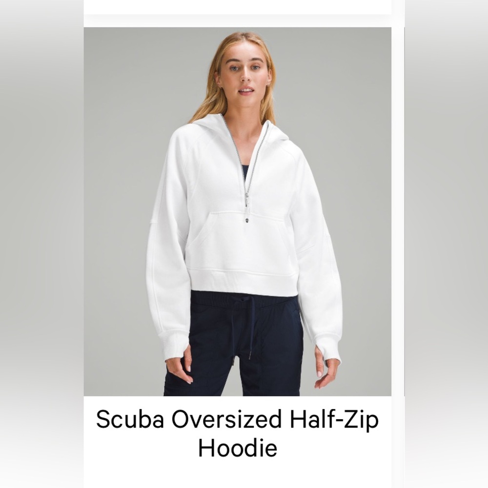 Lululemon scuba White Hooded Sweatshirt